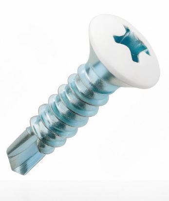 8T125TPO0Z/02WT 8-18 X 1 1/4 PH OVAL SDS PT.#02 WHITE  ZN